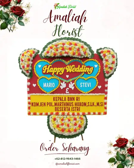 Papan Bunga Pernikahan Gowong